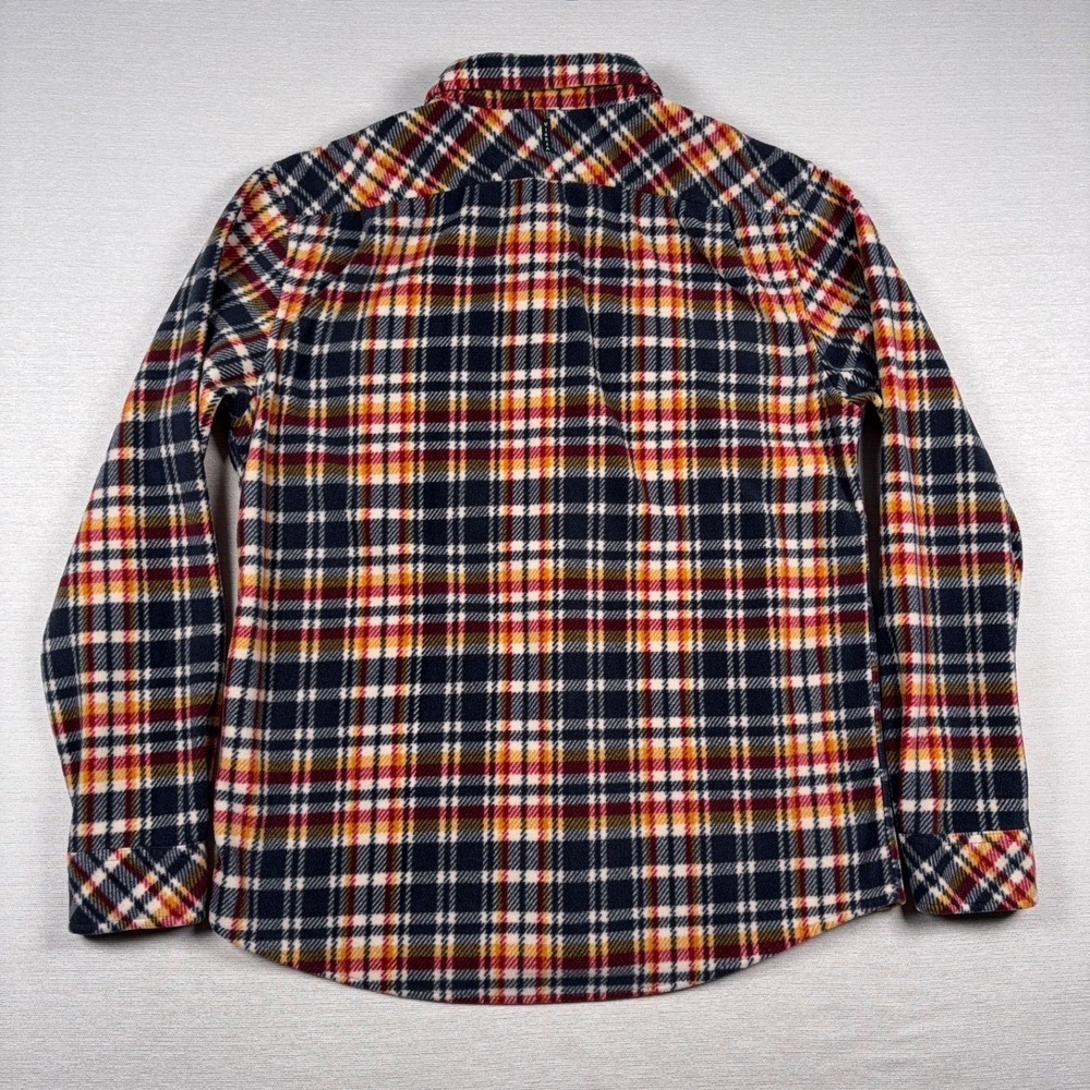 Vissla Eco ZY Polar Flannel Shirt Mens Size L Blue Red Orange Polyester Fleece - Picture 10 of 10